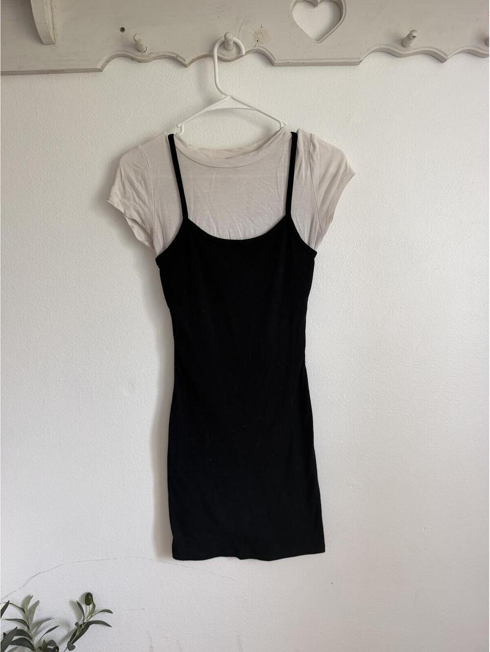 Ribbed Black Dress